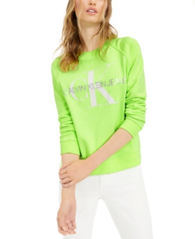 lime green calvin klein sweatshirt