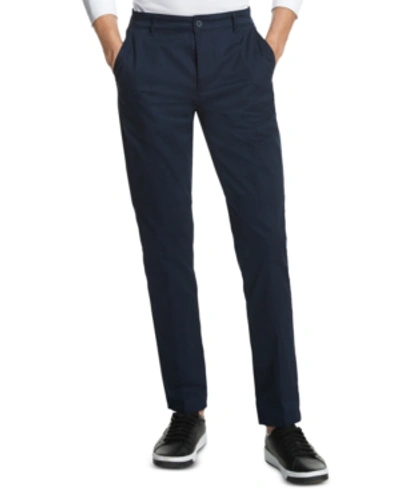 Shop Dkny Men's Straight-fit Core Twill Pants In Navy Blazer