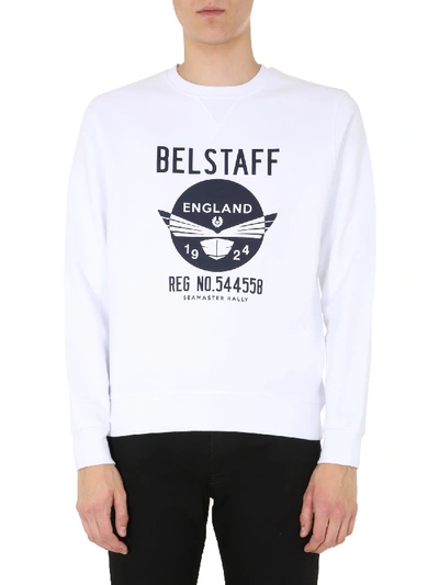 Shop Belstaff Seamasters Sweatshirt In Bianco