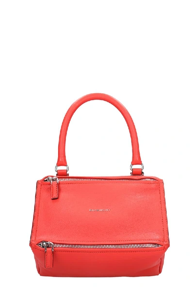 Shop Givenchy Pandora Small Hand Bag In Red Leather