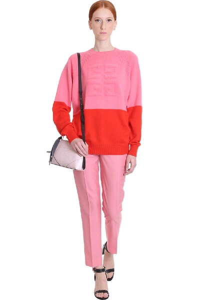 Shop Givenchy I D Xbody Shoulder Bag In Rose-pink Leather
