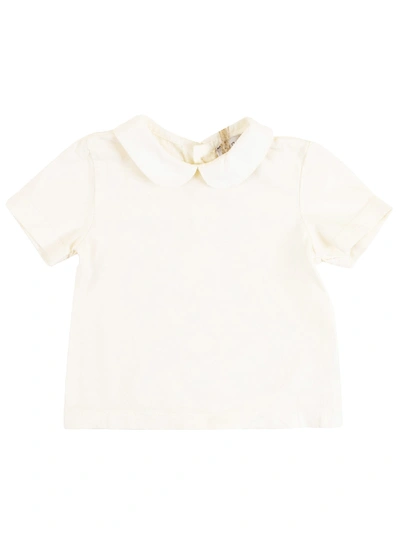 Shop De Cavana Baby T-shirt With Collar In Latte