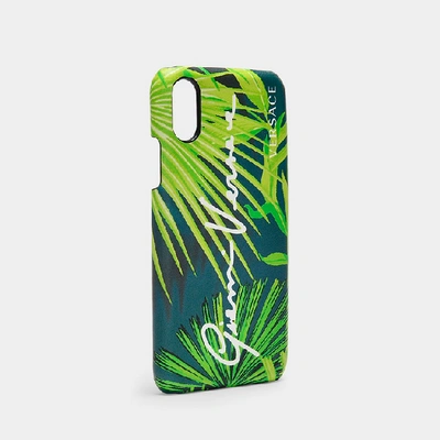 Shop Versace Phone Cover In Green