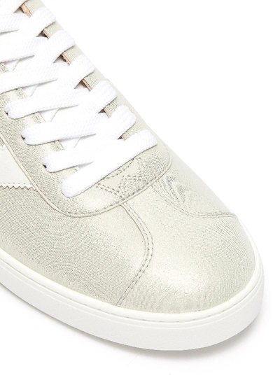 Shop Stuart Weitzman 'daryl' Low Top Leather Sneakers In Grey