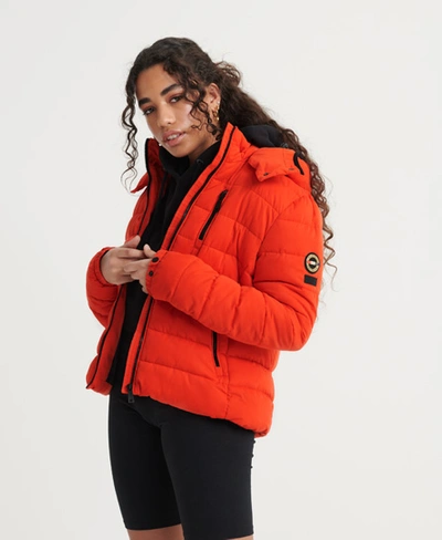 Shop Superdry Microfibre Jacket In Orange