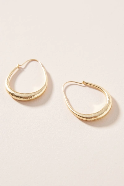 Shop Anthropologie Graduated Hoop Earrings In Gold