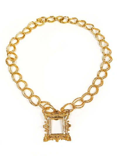 Shop Moschino Necklace In Gold