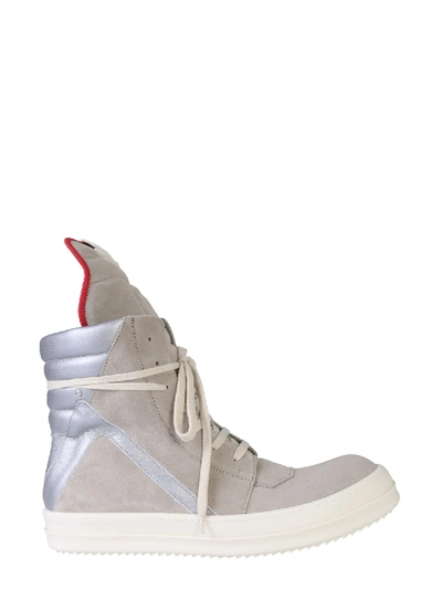 Shop Rick Owens Geobasket Sneakers In Grigio