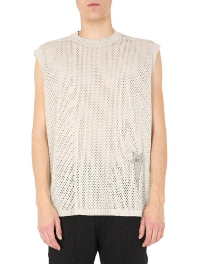 Shop Rick Owens Tank With Logo In Bianco