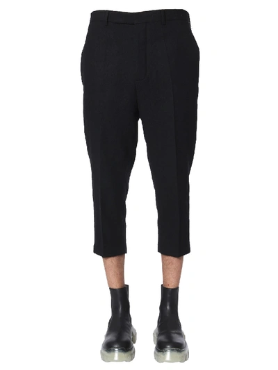 Shop Rick Owens Astaires Cropped Slim Pants In Nero