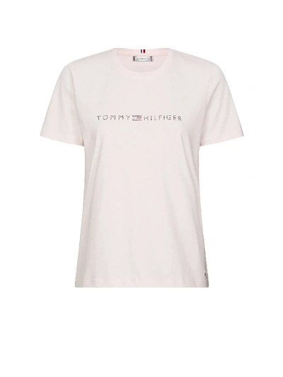 Shop Tommy Hilfiger Soft Pink T-shirt In Rosa