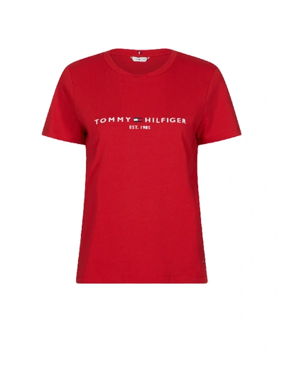 Shop Tommy Hilfiger Red T-shirt In Rosso