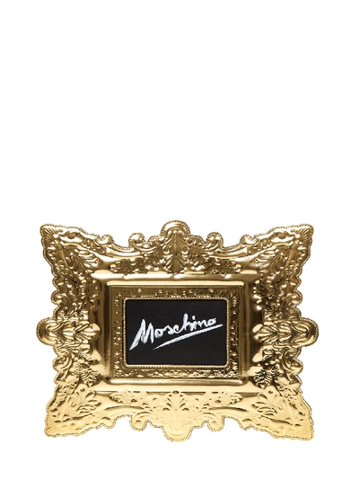 Shop Moschino Frame Clutch In Gold