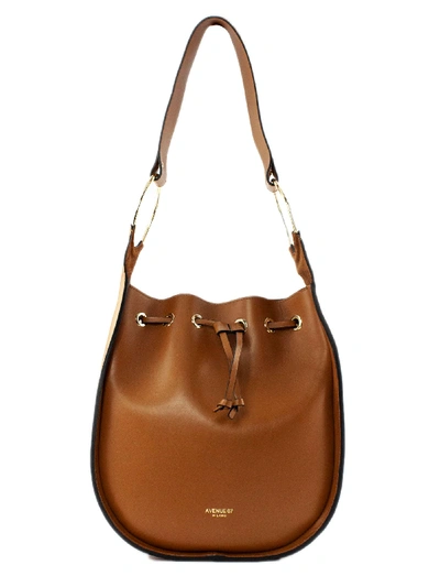 Shop Avenue 67 Francis Brown Leather Bucket In Cuoio