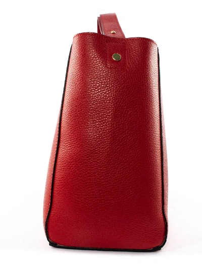 Shop Avenue 67 Annetta Red Leather Bag In Rosso