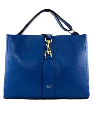 Shop Avenue 67 Annetta Blue Leather Bag In Bluette