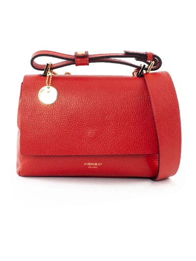 Shop Avenue 67 Elettraxs Red Leather Bag In Rosso