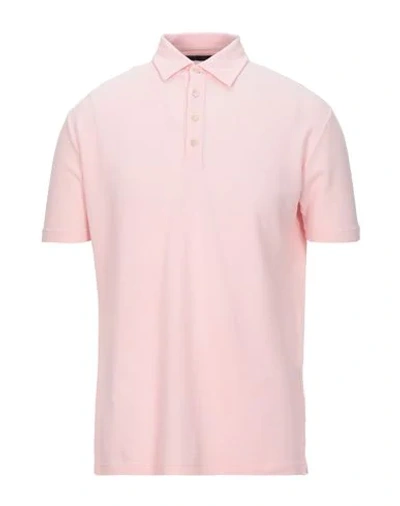 Shop Zanone Polo Shirts In Pink