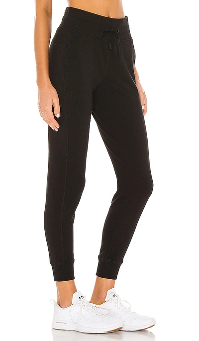 Shop Lilybod Gia Stretch French Terry Jogger In Graphite Black