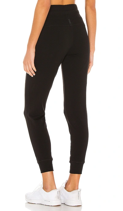 Shop Lilybod Gia Stretch French Terry Jogger In Graphite Black