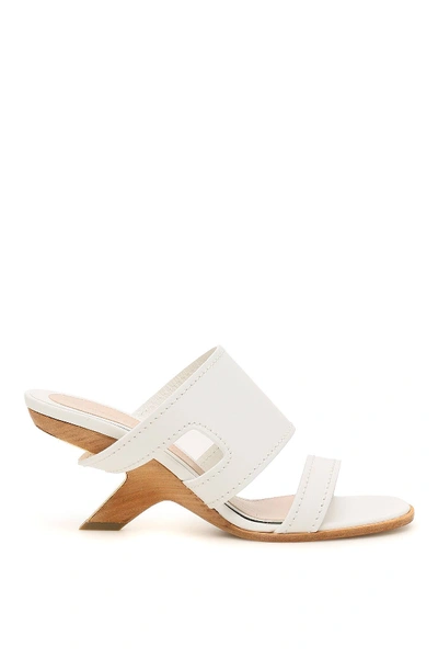 Shop Alexander Mcqueen Leather Mules In White