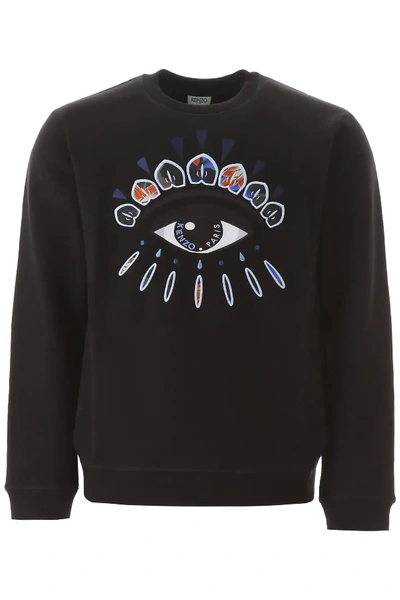 Shop Kenzo Eye Embroidery Sweatshirt In Black