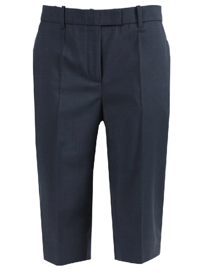 Shop Givenchy Navy Tailored Bermuda Shorts In Blue