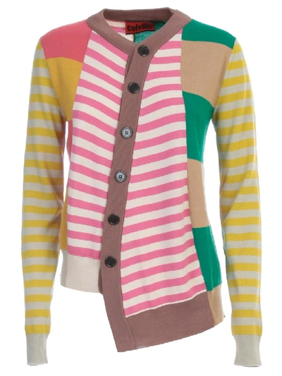 Shop Colville Asymmetrical Cardigan In Multicolor