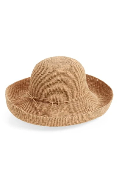 Shop Helen Kaminski 'provence 12' Packable Raffia Hat In Nougat