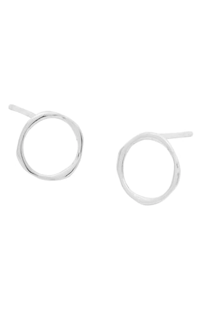 Shop Gorjana Quinn Delicate Stud Earrings In Silver