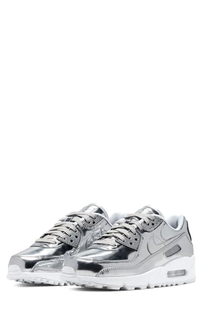 Shop Nike Air Max 90 Sp Metallic Sneaker In Chrome/ Pure Platinum/ White