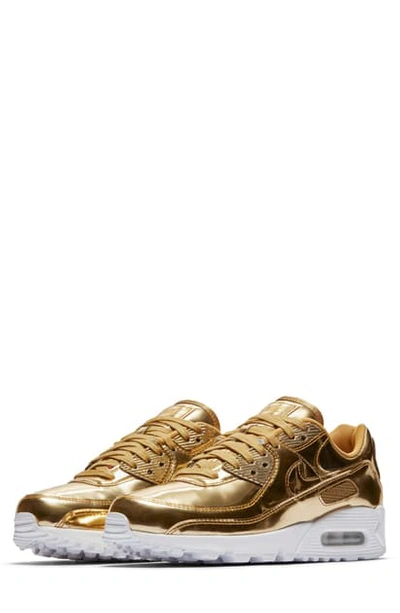 Shop Nike Air Max 90 Sp Metallic Sneaker In Metallic Gold/ Gold