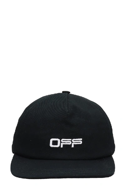 Shop Off-white Baseball Cap Hats In Black Cotton
