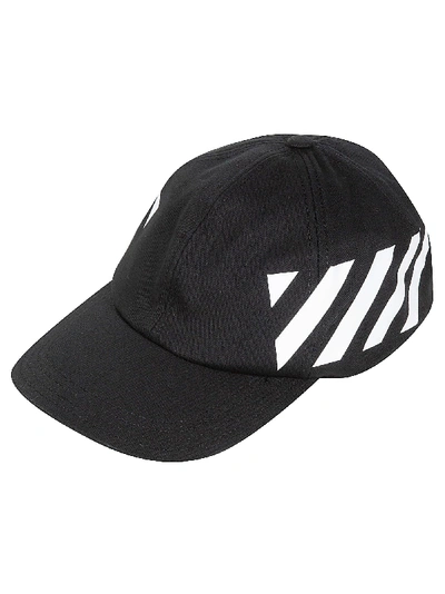 Shop Off-white Diag Baseball Cap In Black/white