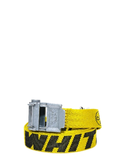 Shop Off-white Mini 20 Industrial Belt In Yellow