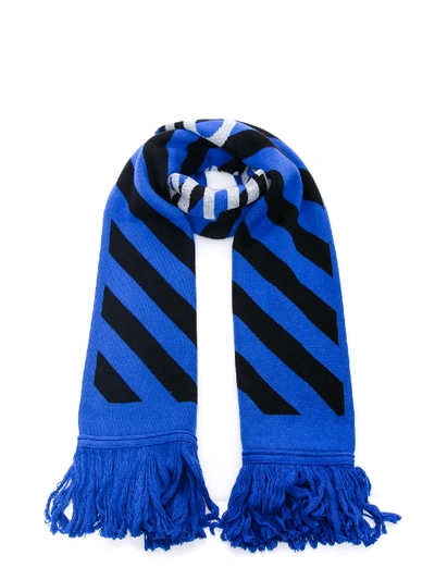Shop Off-white Scarf In Blue