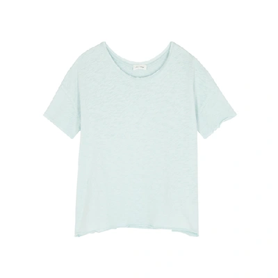 Shop American Vintage Sonoma Blue Slubbed Cotton T-shirt In Light Blue