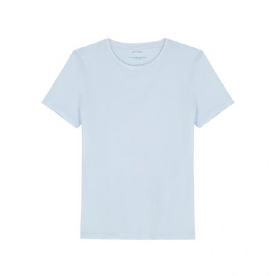 Shop American Vintage Vegiflower Light Blue Cotton T-shirt