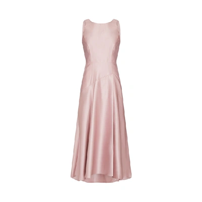 Shop Adrianna Papell Mikado Drop Waist Gown In Aurora Pink