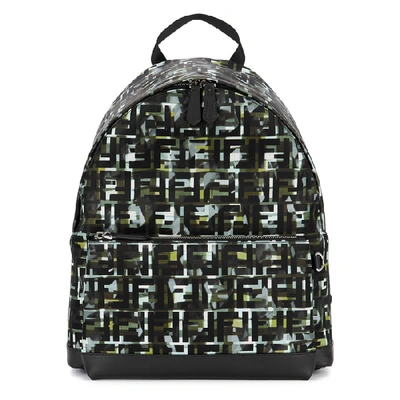 Shop Fendi Ff Camouflage-print Nylon Backpack