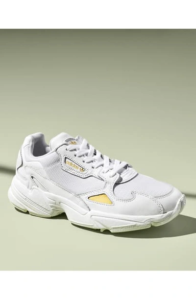 Adidas Originals Falcon Low-top Sneakers In Bianco/oro | ModeSens