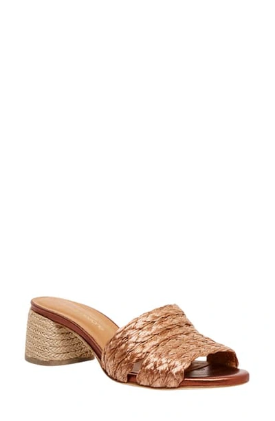 Shop Andre Assous Cadyn Slide Sandal In Copper Fabric