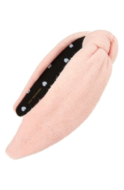 Shop Lele Sadoughi Terry Cloth Headband In Bubble Bath Pink