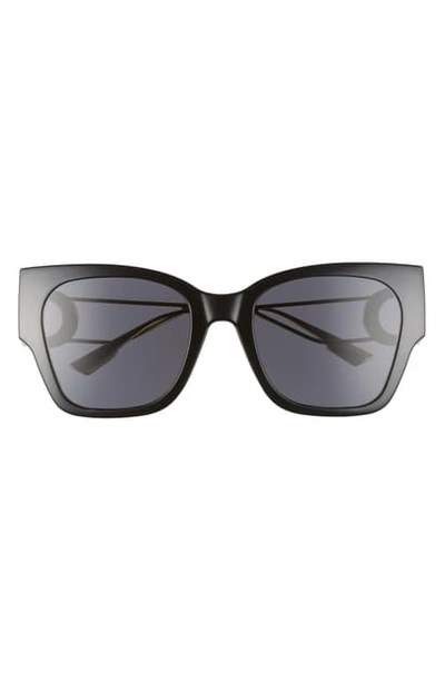 Shop Dior 30montaigne1 55mm Square Sunglasses In Black/ Gold/ Grey