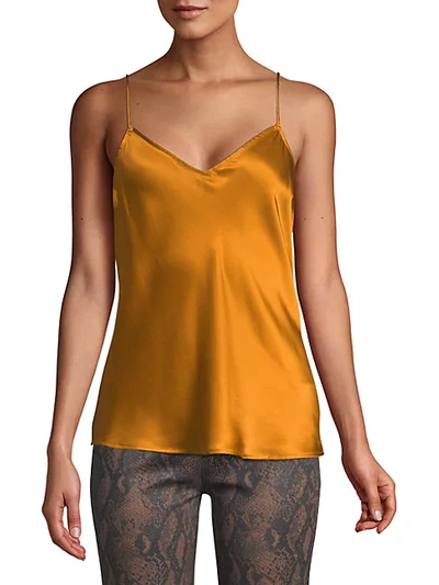 Shop Paige Cicely Silk Camisole In Marigold