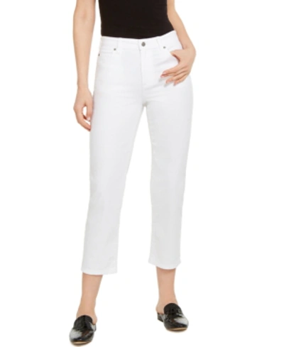 Shop Eileen Fisher High-rise Straight-leg Jeans, Regular & Petite Sizes, Created For Macy's In White