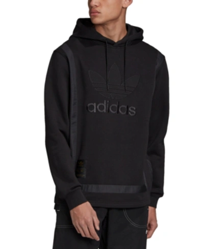 Shop Adidas Originals Adidas Men's Originals Superstar Logo Fleece Warm-up Hoodie In Black/gold