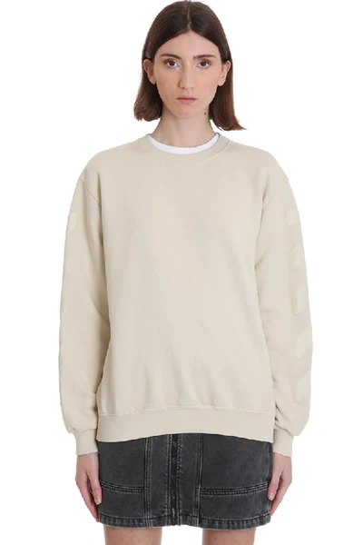 Shop Off-white Diag Oversize Sweatshirt In Beige Cotton