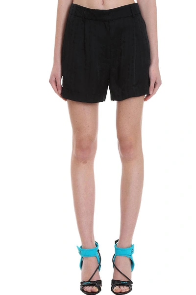 Shop Off-white Logo Shorts Shorts In Black Viscose