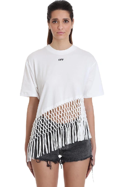 Shop Off-white Asymmetrical T-shirt In White Cotton